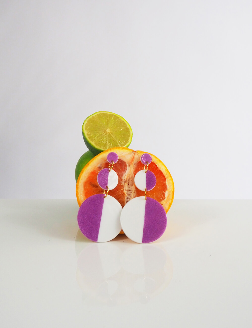 Boucles d'oreilles new delhi violet