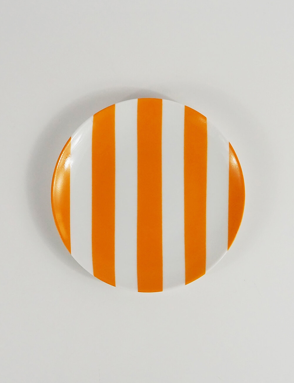 Assiette dessert jaune oranger