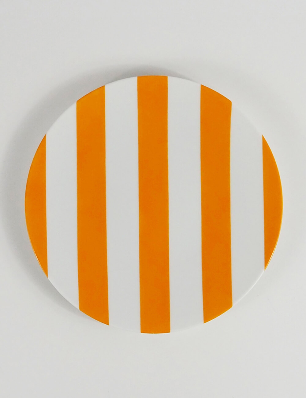 Assiette dîner jaune oranger