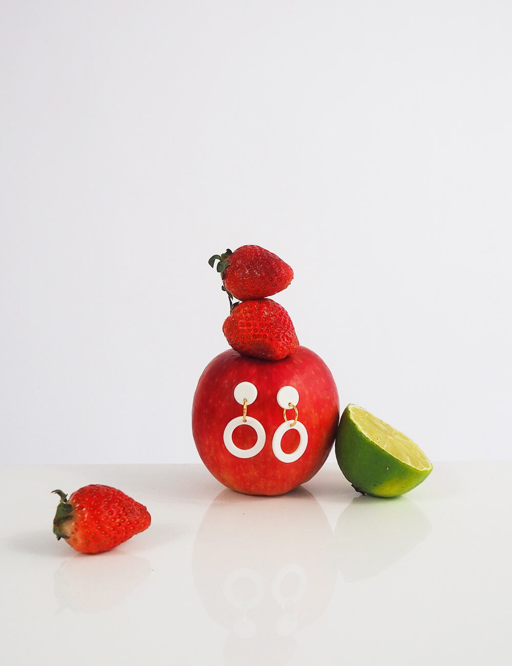 Boucles d'oreilles paris blanc