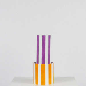 Vases duo jaune oranger et violet