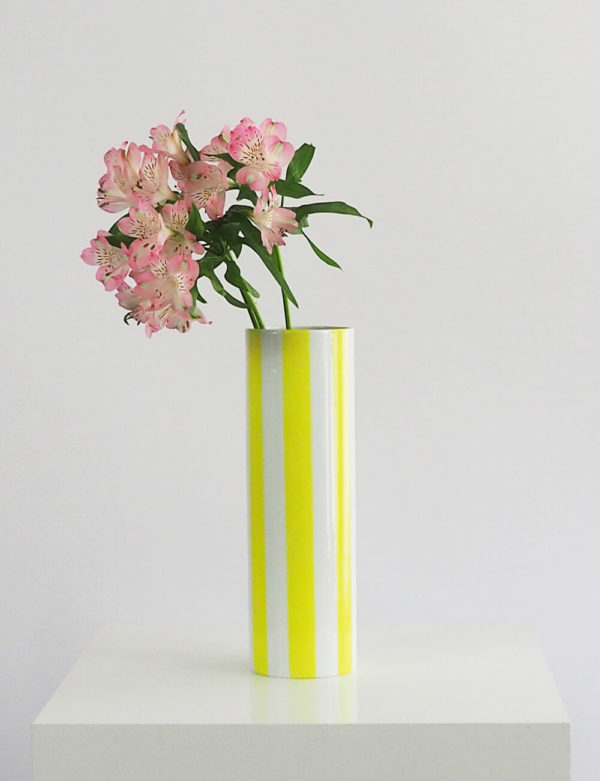 Vase jaune porcelaine limoges