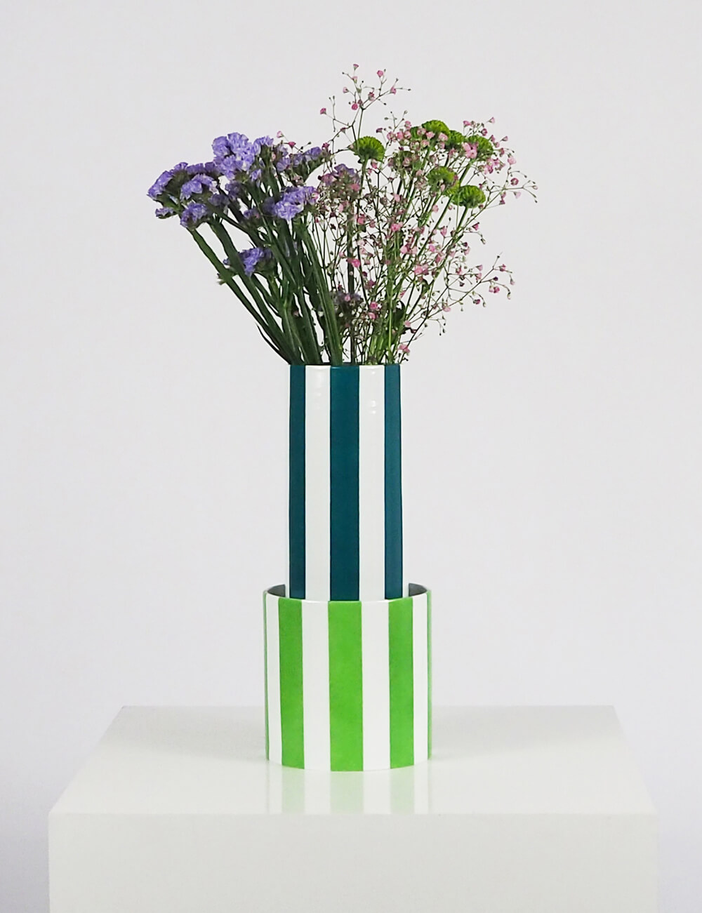 Vases duo vert prairie et vert turquoise
