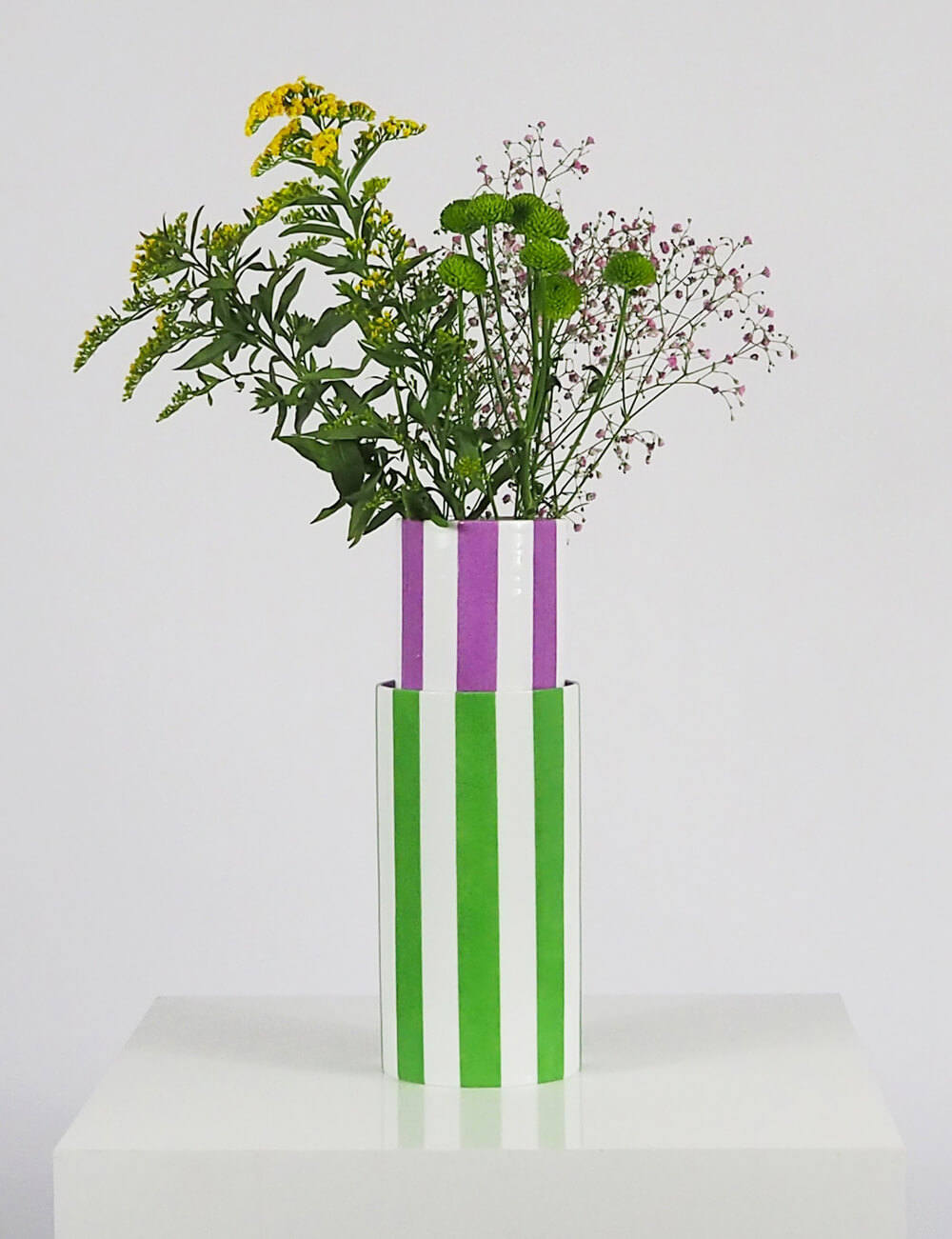 Vases duo vert prairie et violet