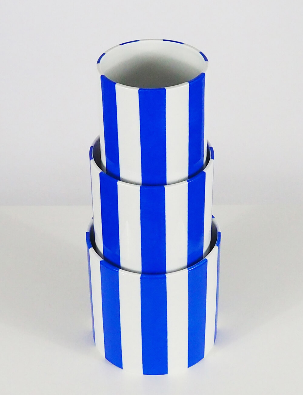 Vases trio bleu azur