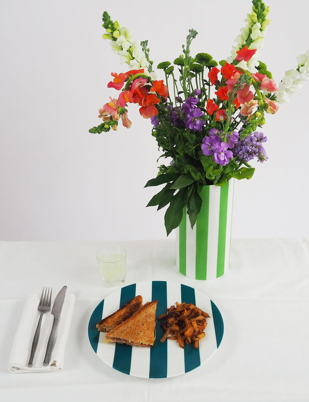 Assiette dîner vert prairie