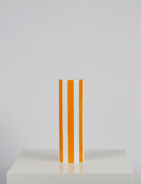 Vase orange porcelaine limoges