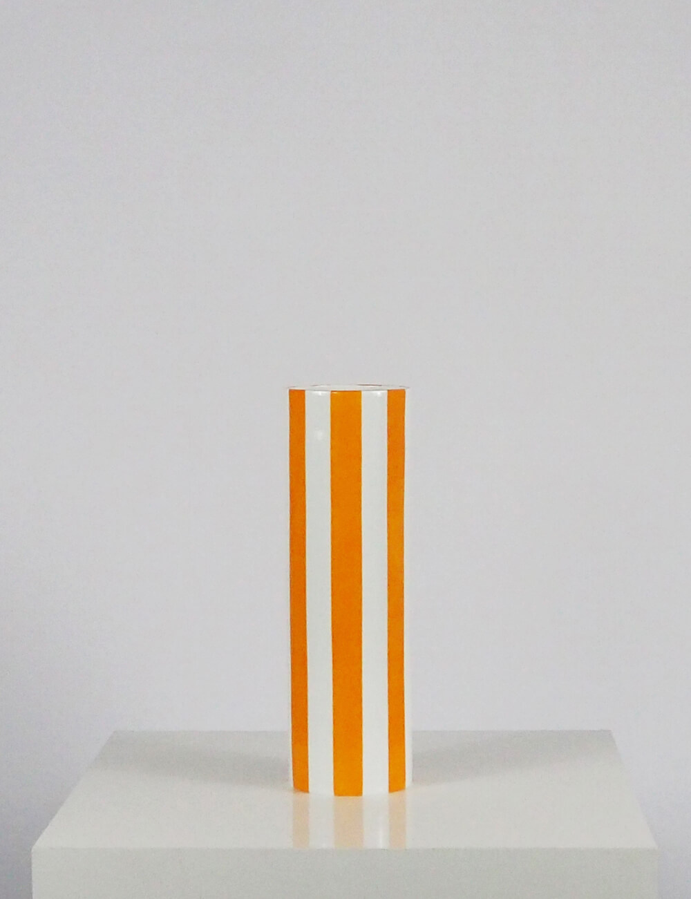 Vase orange porcelaine limoges