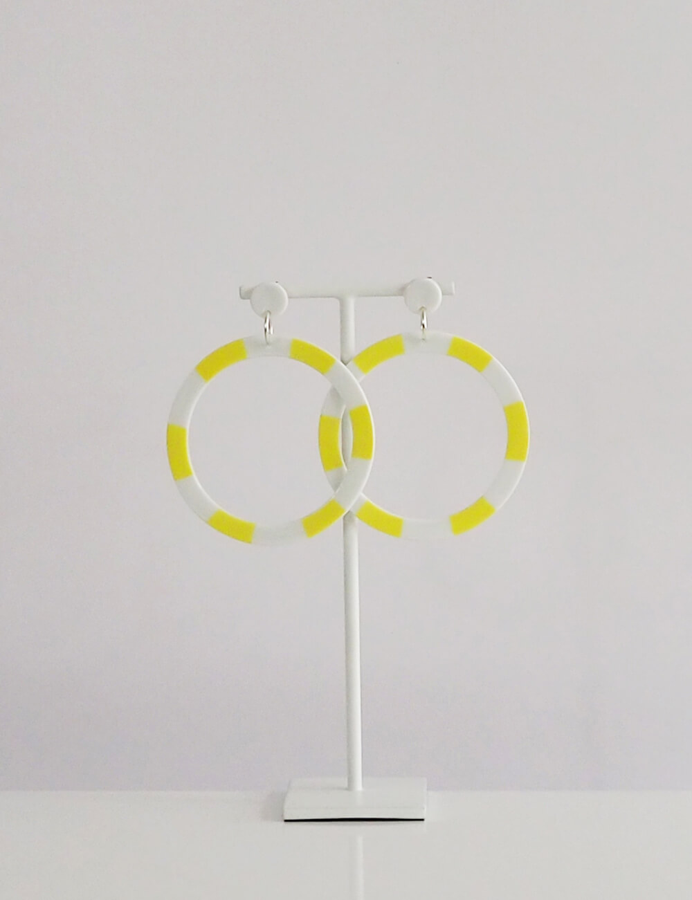 Boucles d'oreilles new york jaune citron