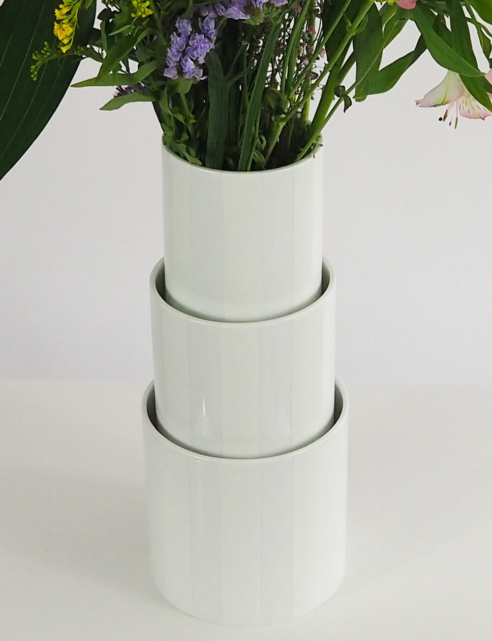 Vases trio blanc