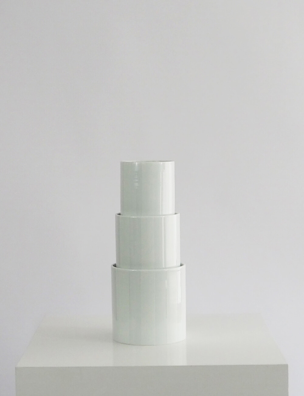 Vases trio blanc