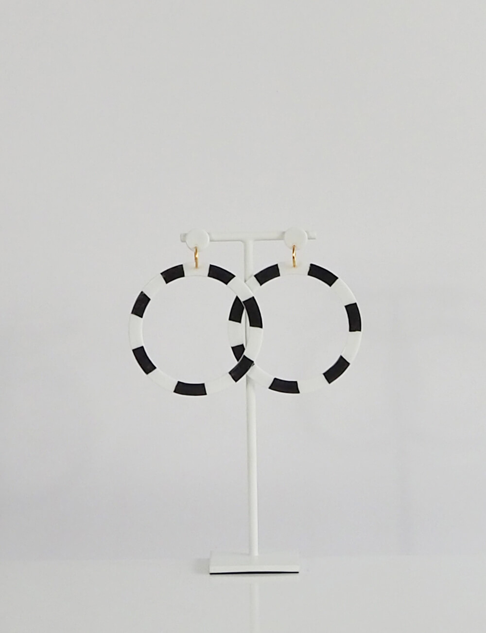 Boucles d'oreilles new york noir