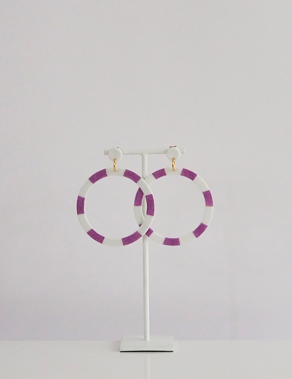 Boucles d'oreilles new york violet