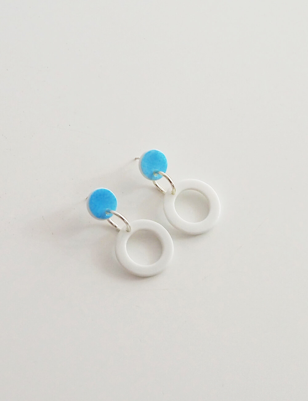 Boucles d'oreilles paris bleu ciel