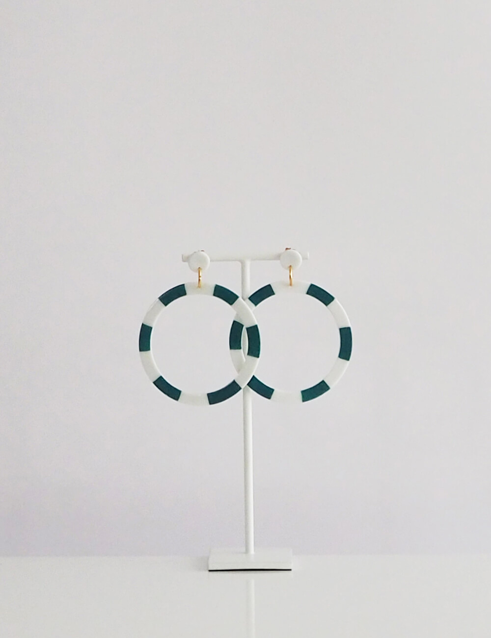 Boucles d'oreilles new york vert turquoise