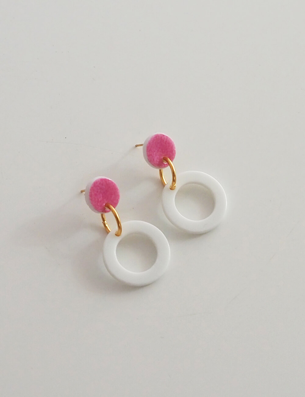 Boucles d'oreilles paris rose