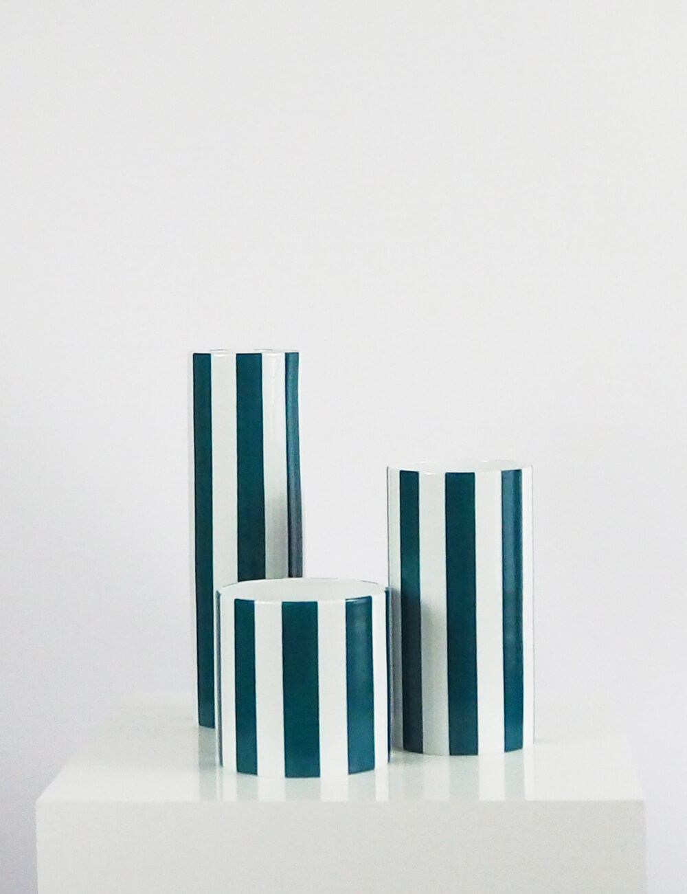 Vases trio vert turquoise