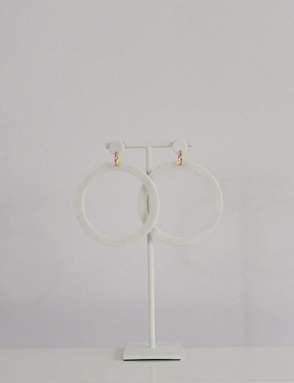 Boucles d'oreilles new york blanc