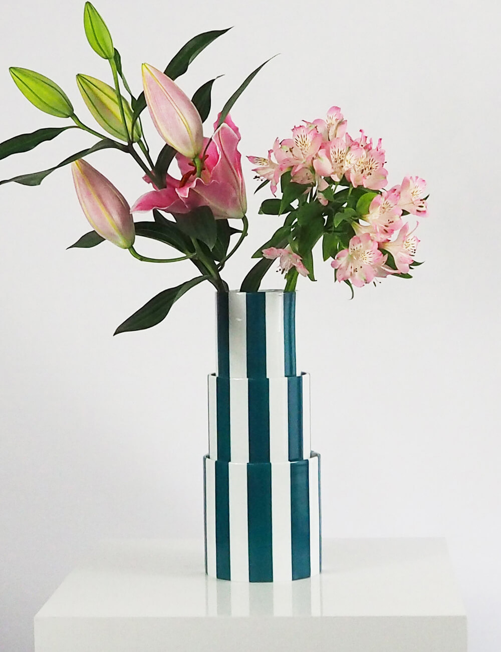 Vases trio vert turquoise