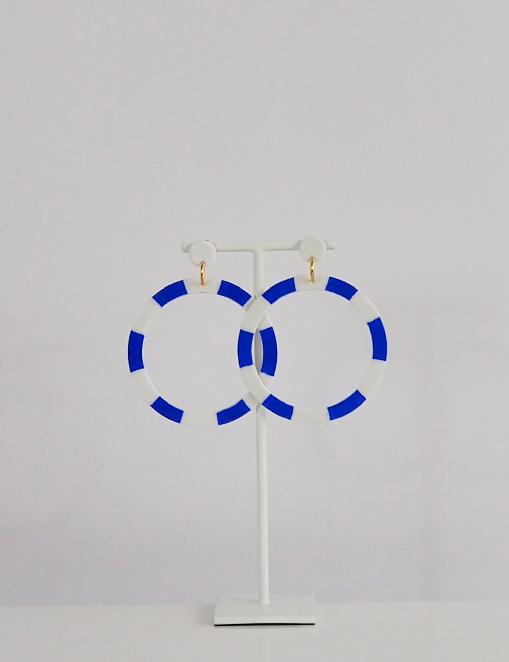 Boucles d'oreilles new york bleu azur