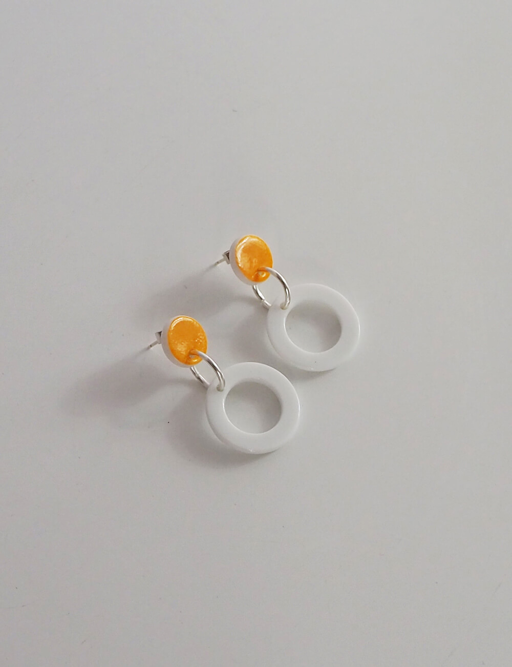 Boucles d'oreilles paris jaune oranger