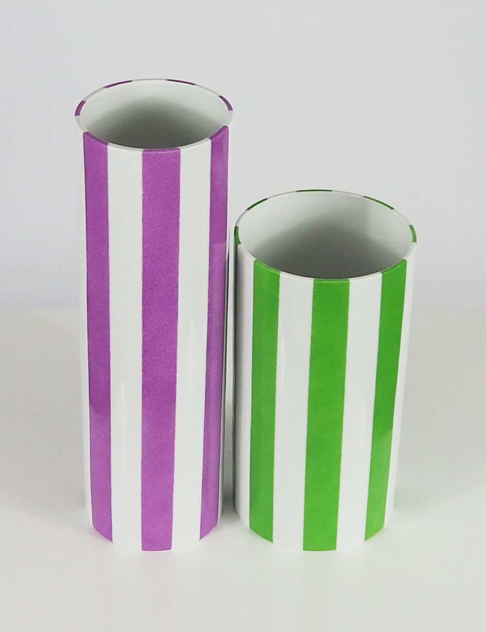 Vases duo vert prairie et violet