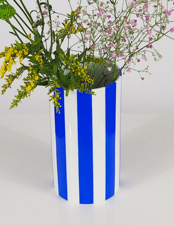 Vase bleu azur porcelaine limoges