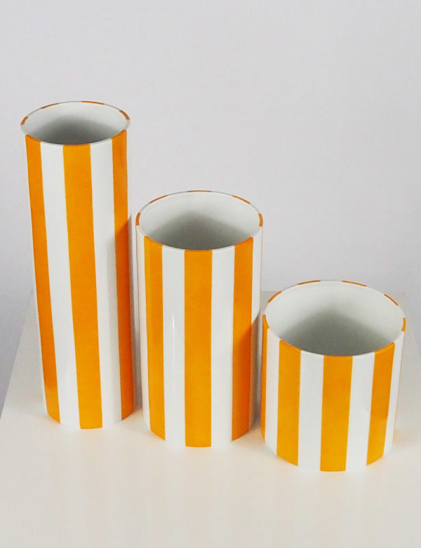 Vases trio jaune oranger