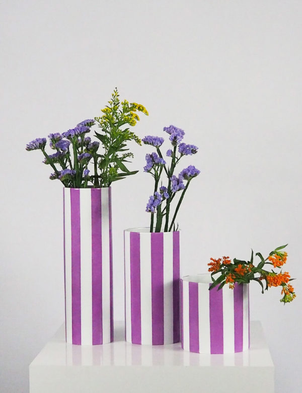 Vases trio violet