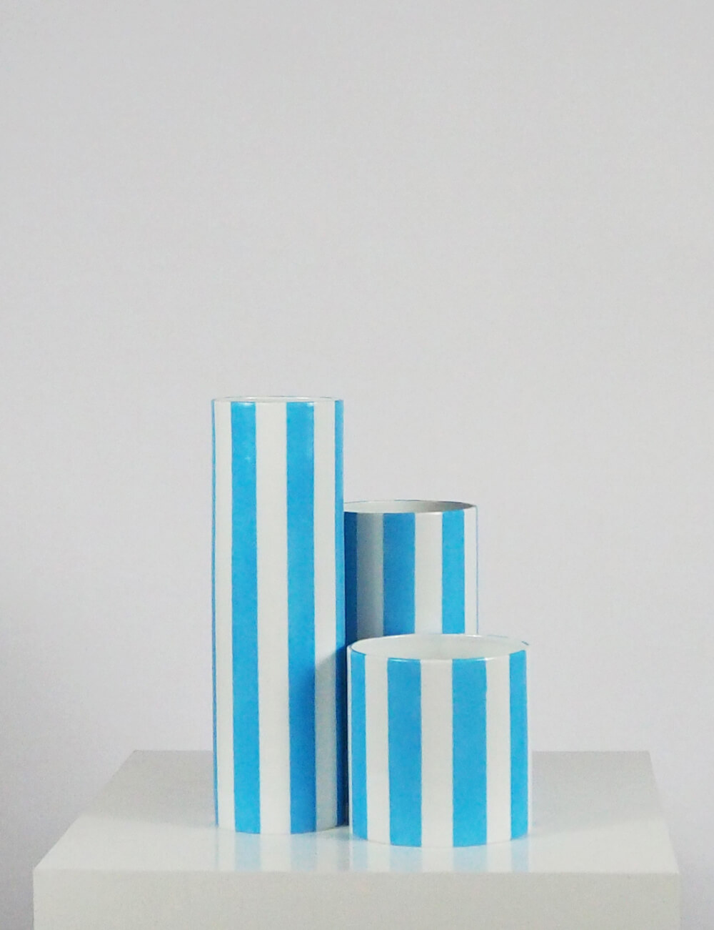 Vases trio bleu ciel