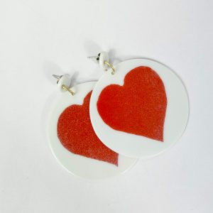 BOUCLES D’OREILLES DAKAR Coeur rouge